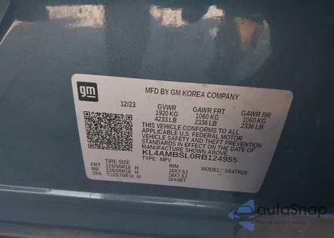 2024 Buick Encore Gx Preferred Fwd из США, поврежденный, VIN KL4AMBSL0RB124955